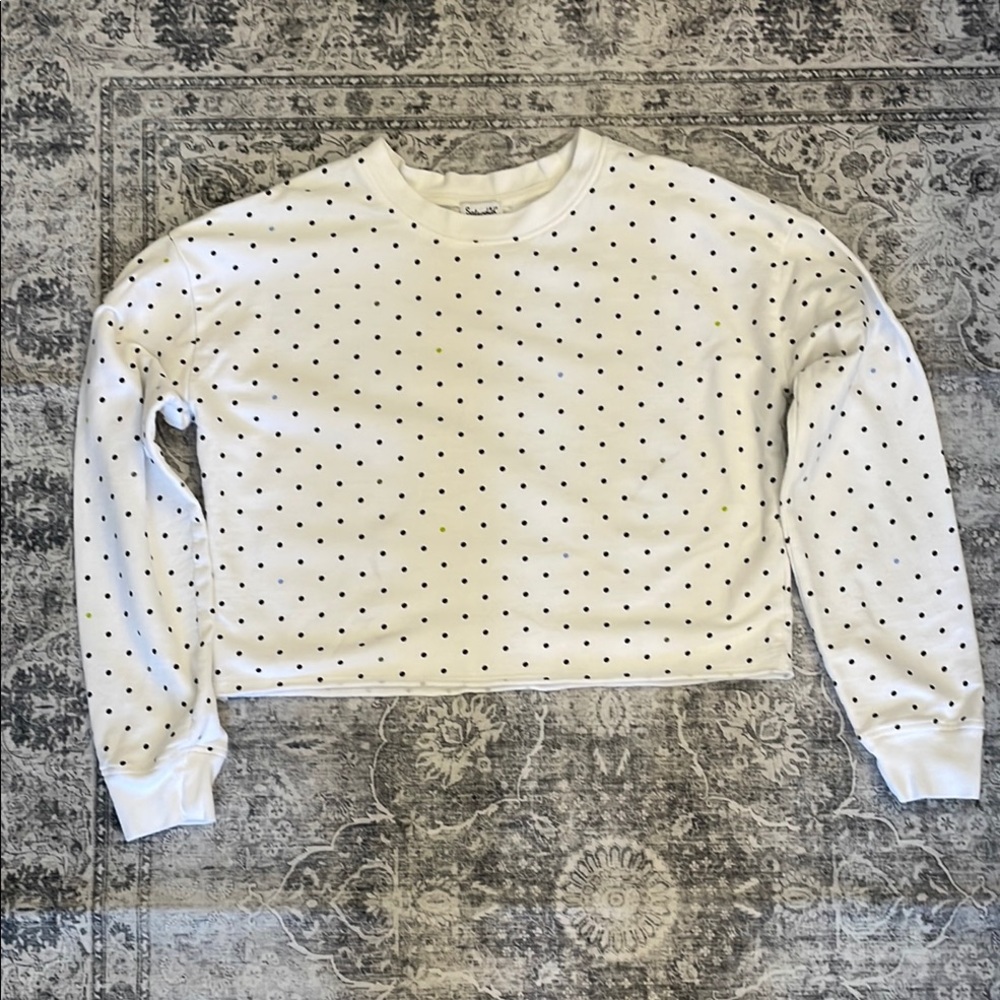 Girls Splendid White Polka Dot lightweight Sweatshirt